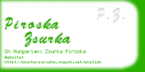 piroska zsurka business card